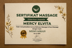 sertifikat massage home service panggilan